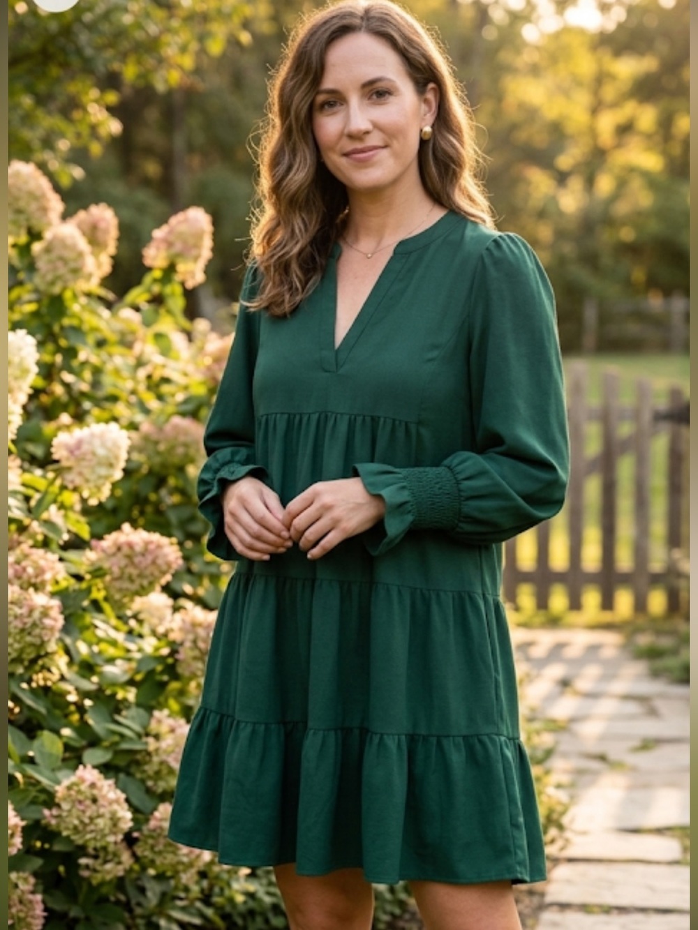 Pomander Place Tuckernuck Emerald Green Tiered Babydoll Mini Dress XXXL
FF